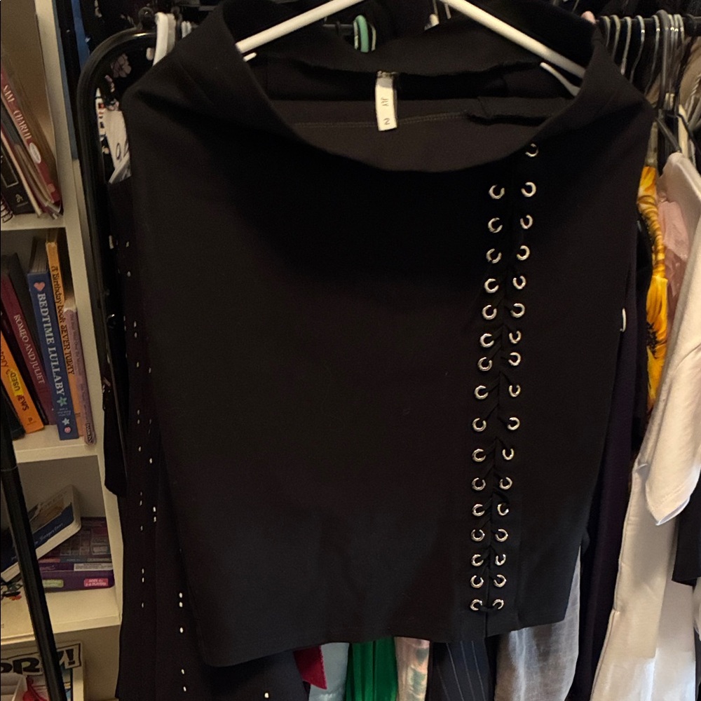 JLY Black Lace-Up Women's Skirt with grommets 👵MT